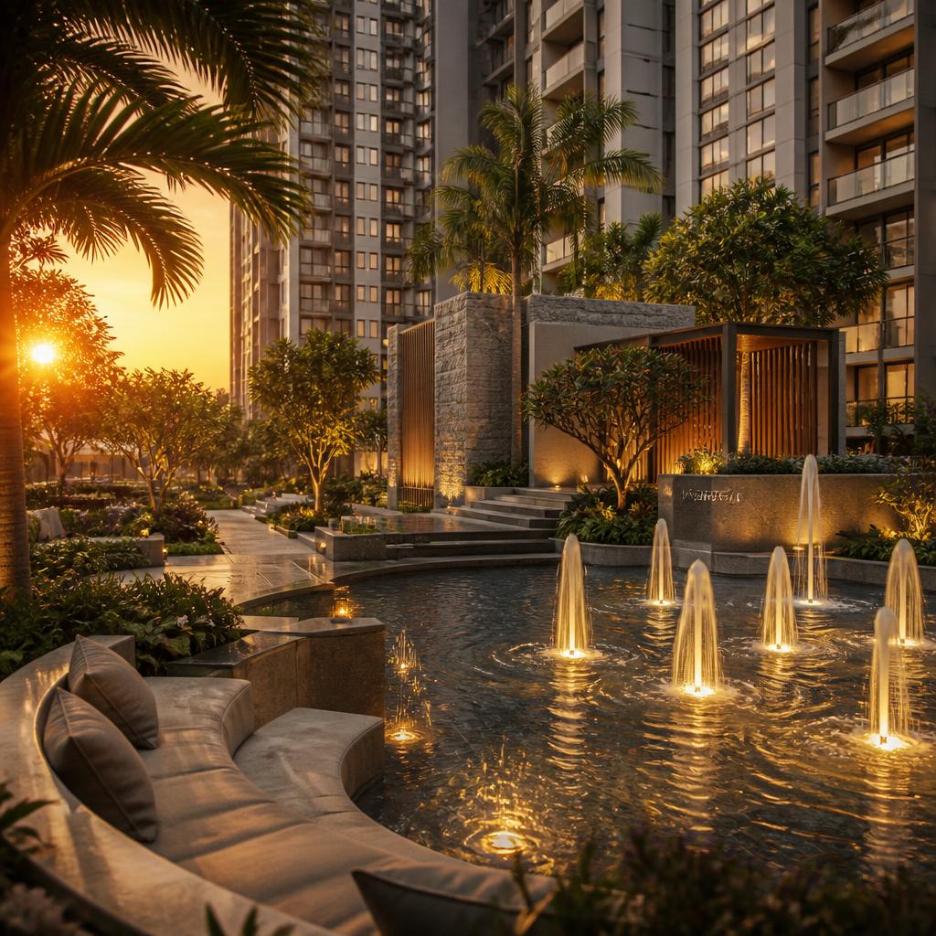 Interactive Fountain with Sit-out Areas